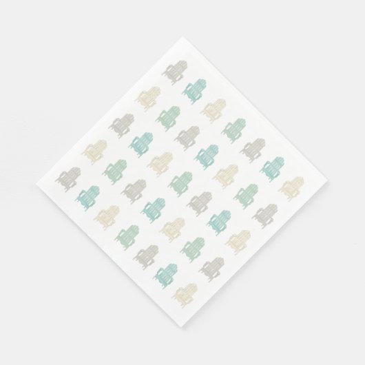 Serviette En Papier Adirondack côtier Chaises Lake House Beach House (Coin)