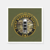 Serviette En Papier Adjudant-chef 3 (CW3) Promotion (Devant)