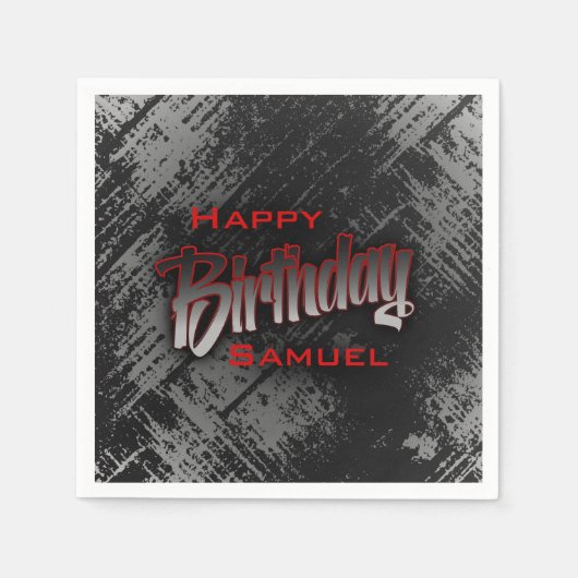 Serviette En Papier Ado Boy Anniversaire (Devant)