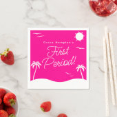 Serviette En Papier Ado Fille rose chaude été Première période (En situation)