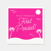 Serviette En Papier Ado Fille rose chaude été Première période (Devant)
