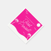 Serviette En Papier Ado Fille rose chaude été Première période (Coin)
