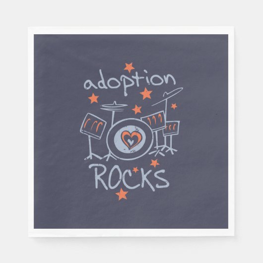 Serviette En Papier Adoption Rocks Party Napkin (Devant)