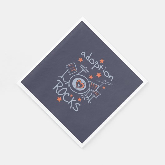 Serviette En Papier Adoption Rocks Party Napkin (Coin)