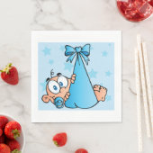 Serviette En Papier Adorable Baby Boy avec Pacifier dans une fronde (En situation)