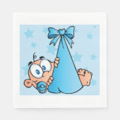 Serviette En Papier Adorable Baby Boy avec Pacifier dans une fronde (Devant)
