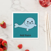 Serviette En Papier Adorable Baby Seal (En situation)