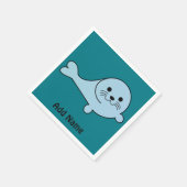 Serviette En Papier Adorable Baby Seal (Coin)