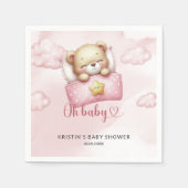 Serviette En Papier Adorable Baby shower d'ours en peluche (Devant)