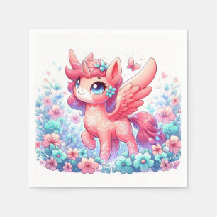 Serviette En Papier Adorable Baby shower moderne Unicorn