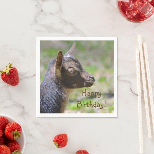 Serviette En Papier Adorable bébé chèvre Anniversaire (En situation)