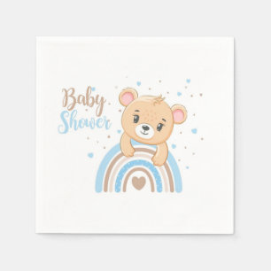 Serviette En Papier Adorable Boho Arc-en-ciel Boy Baby shower