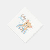 Serviette En Papier Adorable Boho Arc-en-ciel Boy Baby shower (Coin)