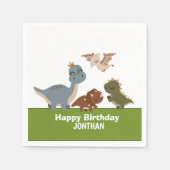 Serviette En Papier Adorable Boho Dinosaur Party (Devant)
