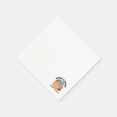 Serviette En Papier Adorable chat et chien Hug - Meow & Woof Design (Coin)