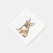 Serviette En Papier Adorable chiot bouledogue français (Coin)