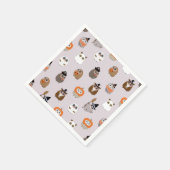 Serviette En Papier Adorable Chouette d'Halloween Motif (Coin)