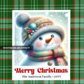 Serviette En Papier Adorable Christmas Snowman Napkins Editable Custom
