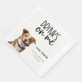 Serviette En Papier Adorable Custom Pet Wedding (Coin)