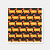 Serviette En Papier Adorable Dachshund Hot Dog (Devant)