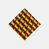 Serviette En Papier Adorable Dachshund Hot Dog (Coin)