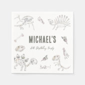 Serviette En Papier Adorable Dino Dig Anniversaire (Devant)