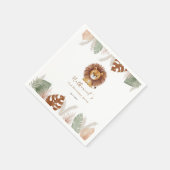 Serviette En Papier Adorable Fluffy Lion Birthday (Coin)