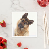 Serviette En Papier Adorable funny german shepherd portrait (En situation)