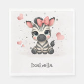 Serviette En Papier Adorable little cartoon zebra  (Devant)