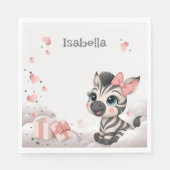 Serviette En Papier Adorable little cartoon zebra  (Devant)