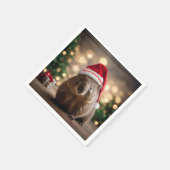 Serviette En Papier adorable Noël Wombat, (Coin)