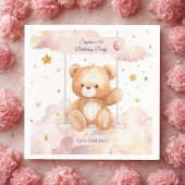 Serviette En Papier Adorable Ours En Conflit Anniversaire - Dessous de