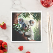 Serviette En Papier Adorable Ours Koala (En situation)