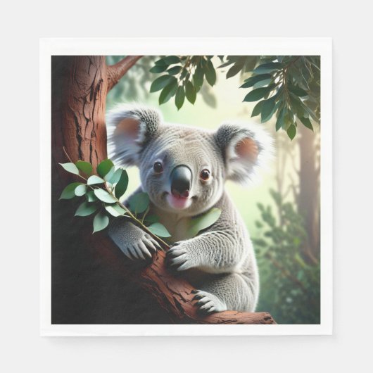 Serviette En Papier Adorable Ours Koala (Devant)