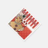 Serviette En Papier adorable pain d'épices homme Noël amusant (Coin)