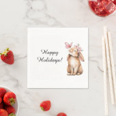 Serviette En Papier Adorable Pâques un lapin mignon (En situation)