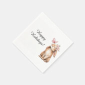 Serviette En Papier Adorable Pâques un lapin mignon (Coin)