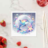 Serviette En Papier Adorable Pastel Baby shower Dauphin (En situation)