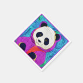 Serviette En Papier Adorable Petit Panda - Conception Plat (Coin)