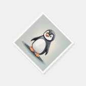 Serviette En Papier adorable petit pingouin (Coin)