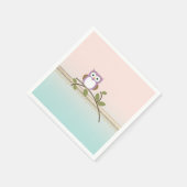 Serviette En Papier Adorable Petite Chouette (Coin)