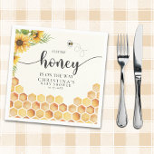 Serviette En Papier Adorable Sunflower and Bee Baby Shower