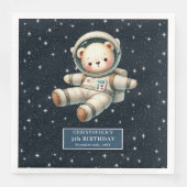 Serviette En Papier Adorable Teddy Bear Astronaut Baby shower de servi (Devant)