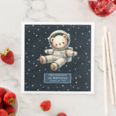 Serviette En Papier Adorable Teddy Bear Astronaut Baby shower de servi (En situation)