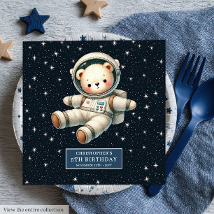 Serviette En Papier Adorable Teddy Bear Astronaut Baby shower de servi