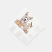 Serviette En Papier Adorable Thanksgiving Corgi (Coin)
