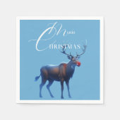 Serviette En Papier Adorable Winter Wonderland Joyeux Noël (Devant)