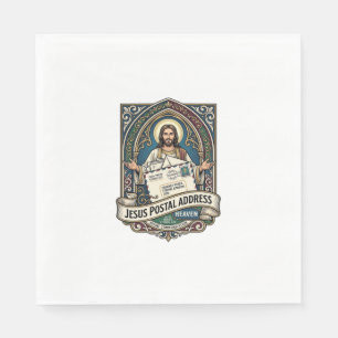 Serviette En Papier Adresse postale de Jésus Ciel Adresse postale de J
