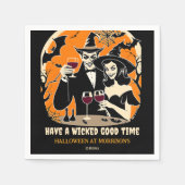 Serviette En Papier Adulte Halloween mauvais temps fêter la vaisselle (Devant)