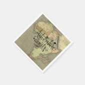 Serviette En Papier Adventure Attend la carte de l'ancien monde (Coin)